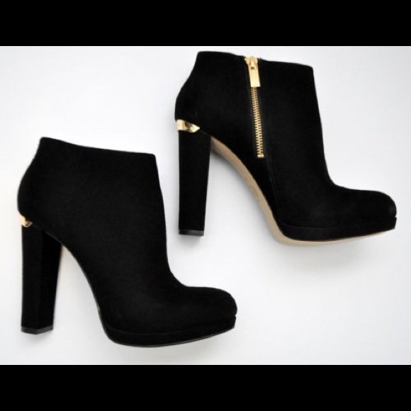Michael Kors Shoes - *SOLD* Michael Kors HAVEN Black Suede Ankle Boots